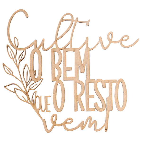 Frase Cultive o bem que o resto vem